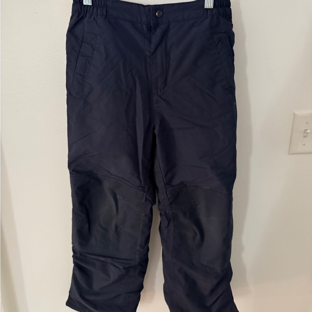 Lands' End navy blue kids squall iron knee snow Pants. Waterproof. EUC. Size 10.